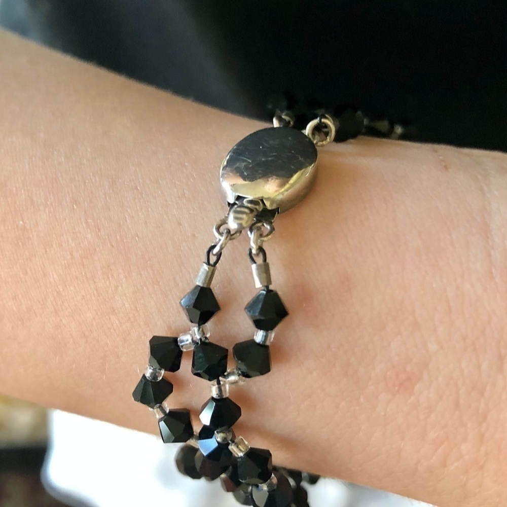 Handcrafted Bead Bracelet, Sterling Silver Clasp - Picture 6 of 6